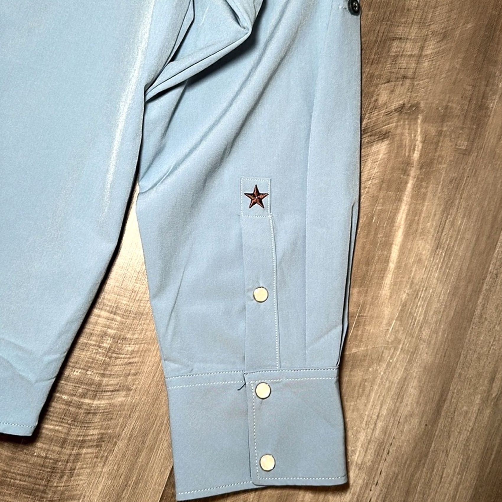 Vintage Rowel Western Long Sleeve Pearl Snap Shirt 2XL Mens Blue Size US XXL / EU 58 / 5 - 4 Thumbnail
