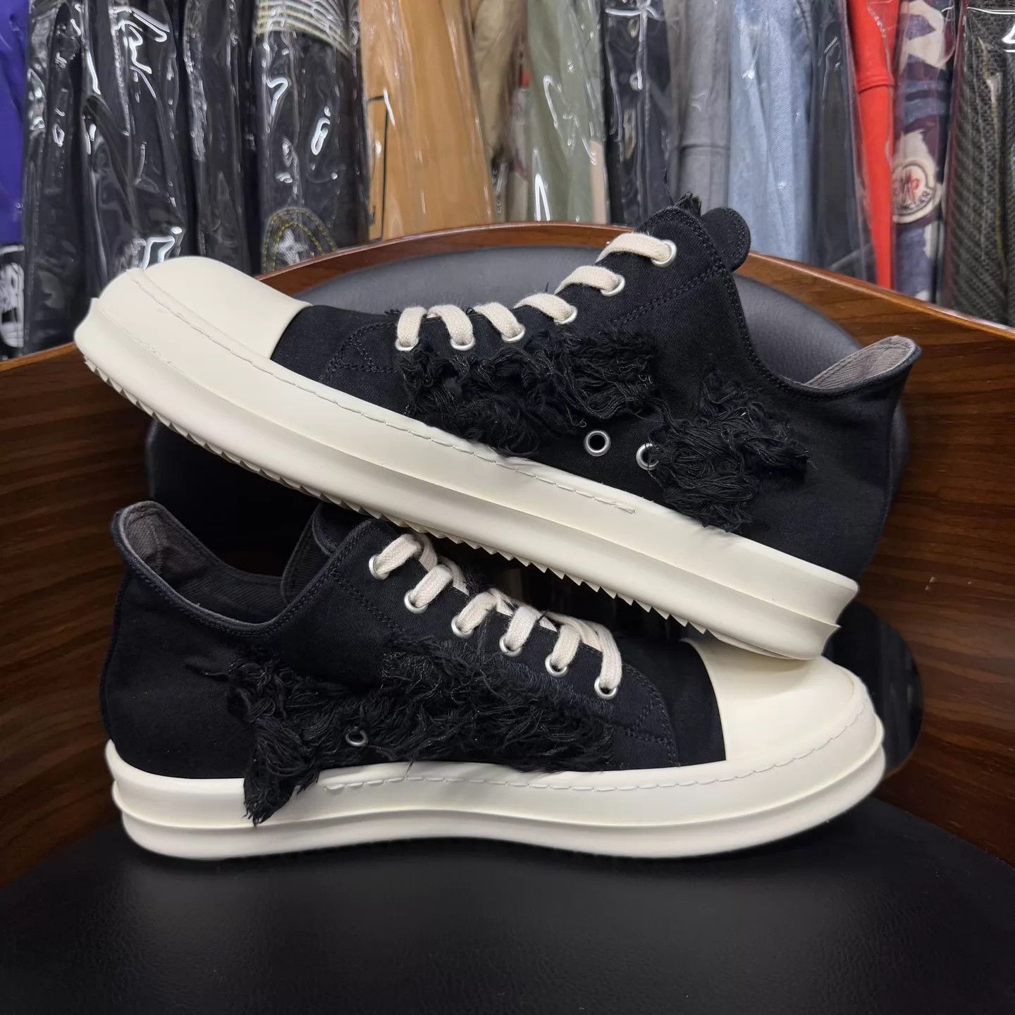 Rick Owens Rick Owens Ro Drkshdw Black Distressed 43 Like New Size US 10 / EU 43 - 7 Thumbnail