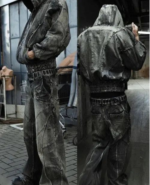 VIBE Design faded y2k hip hop baggy cargo pants Size US 32 / EU 48 - 4 Thumbnail