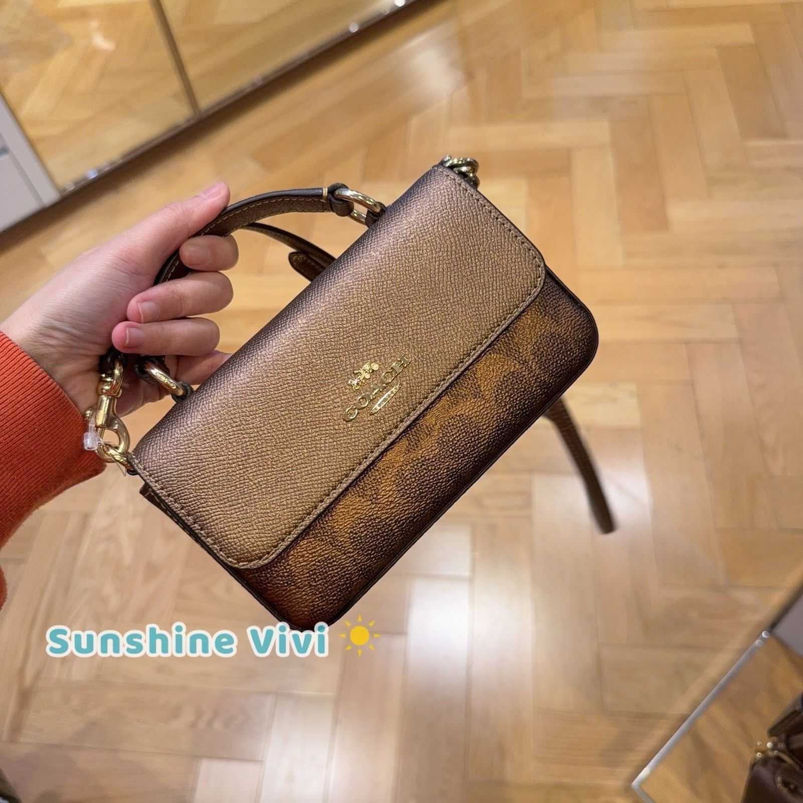 Coach NWT Coach Mini Josie Top Handle Bag CCK68 Brown/Copper Size ONE SIZE - 1 Thumbnail