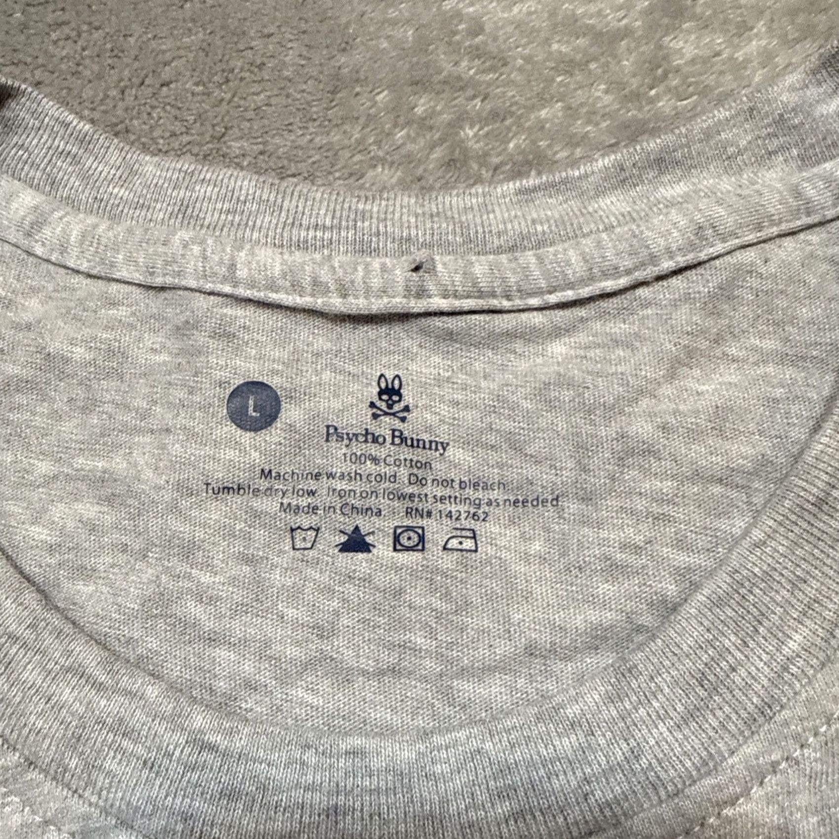 Psycho Bunny Psycho Bunny T-Shirt Men L Gray Cotton Skull Logo Bunny Crew Neck Shirt Mens Size US L / EU 52-54 / 3 - 3 Thumbnail