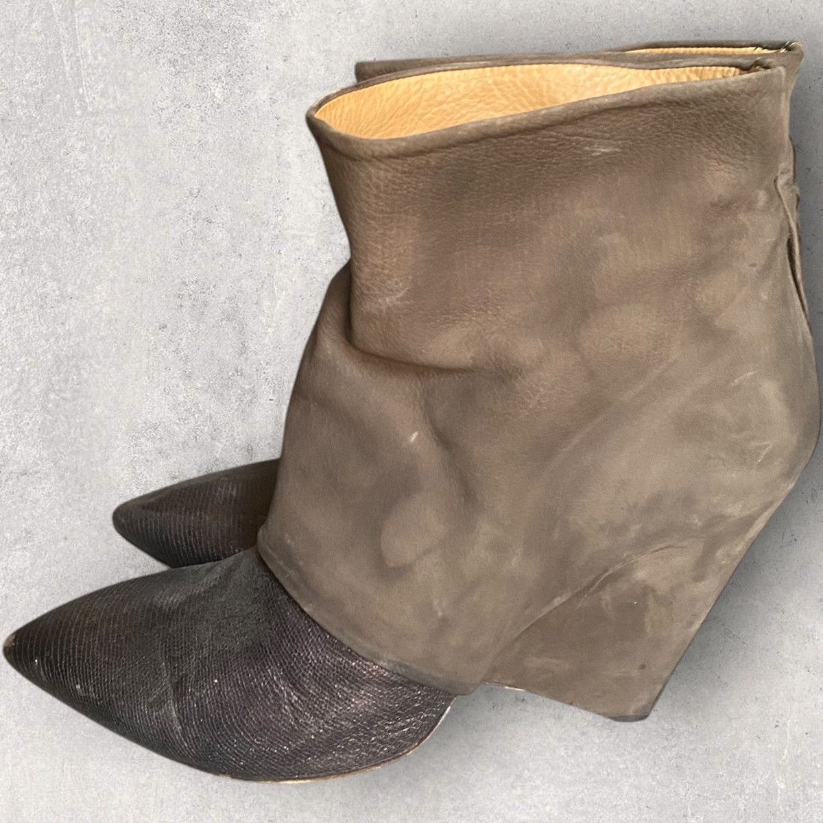 Maison Margiela Margiela Brown Metallic Ankle Boots Size US 6 / IT 36 - 3 Thumbnail