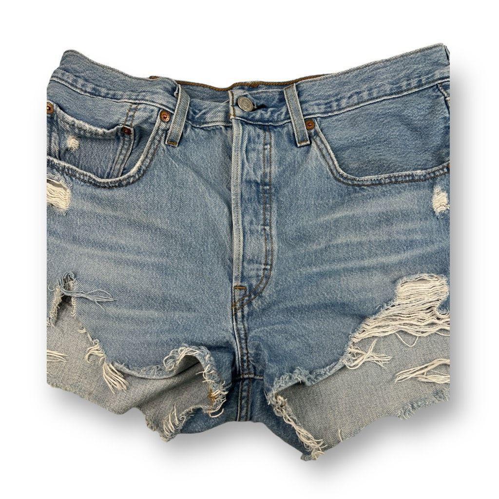 Levi's Levi’s 501 Distressed Button Fly Jeans Size 30 Size 30" / US 8 / IT 44 - 2 Thumbnail
