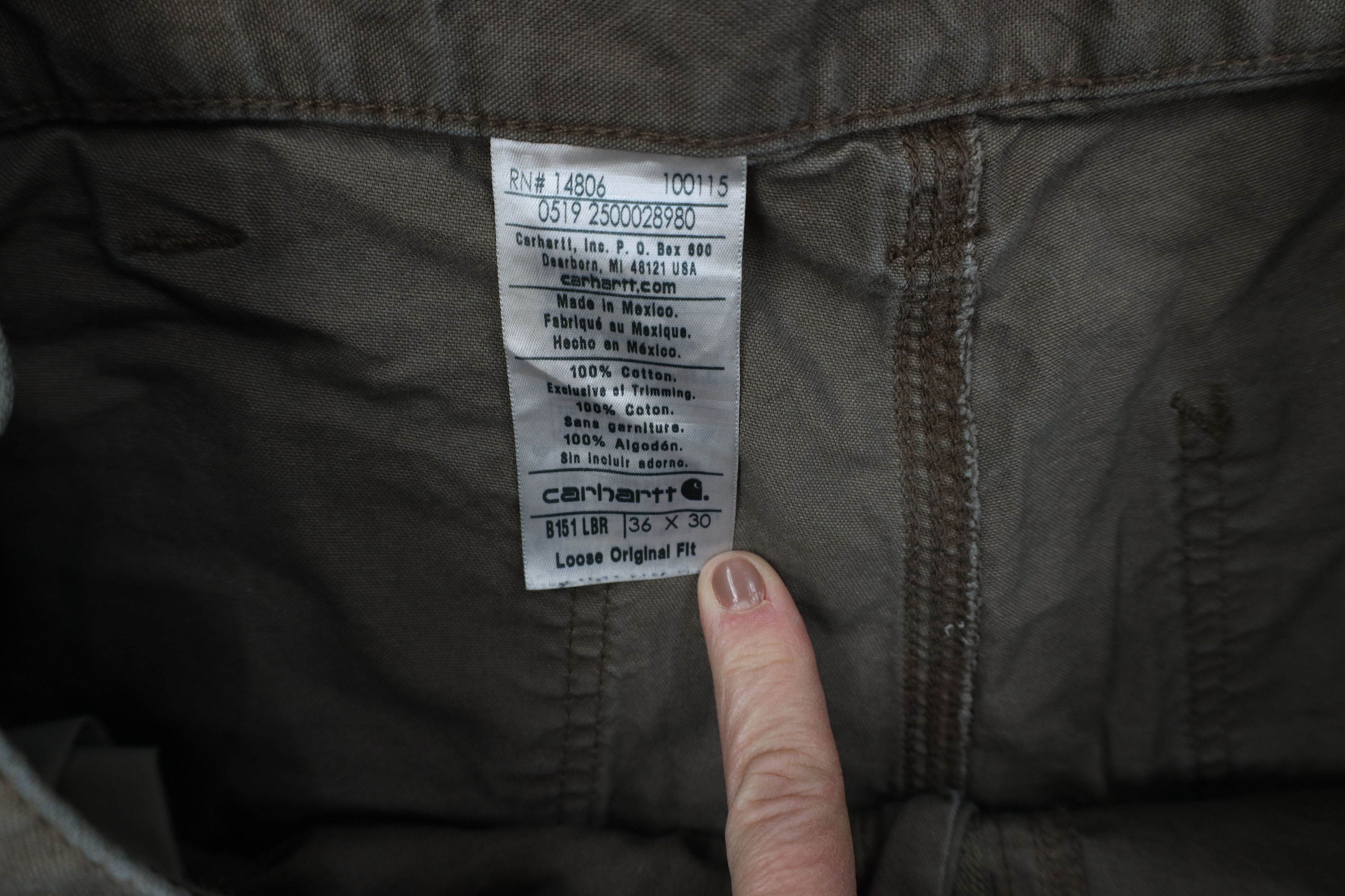 Carhartt Vintage Y2K Carhartt Wide Leg Dungaree Pants Light Brown Size US 36 / EU 52 - 7 Thumbnail