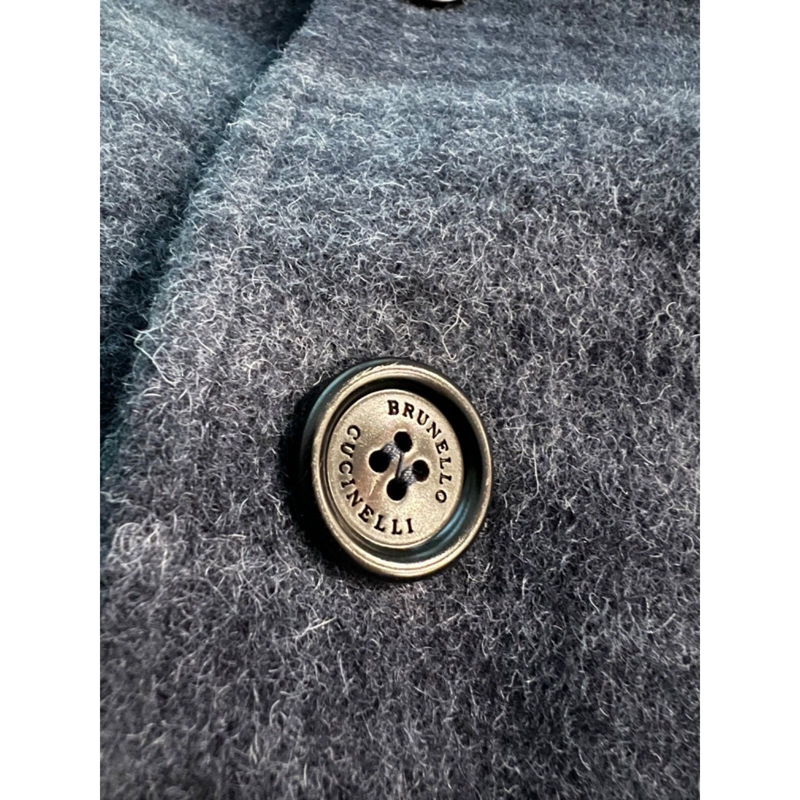 Brunello Cucinelli $6600 Brunello Cucinelli Blue Checked Wool Llama Bomber IT48 Size US M / EU 48-50 / 2 - 6 Thumbnail