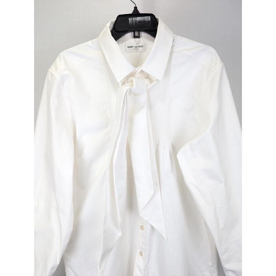 Saint Laurent Paris o1rshd1 Button Shirt in White Size US L / EU 52-54 / 3 - 4 Thumbnail