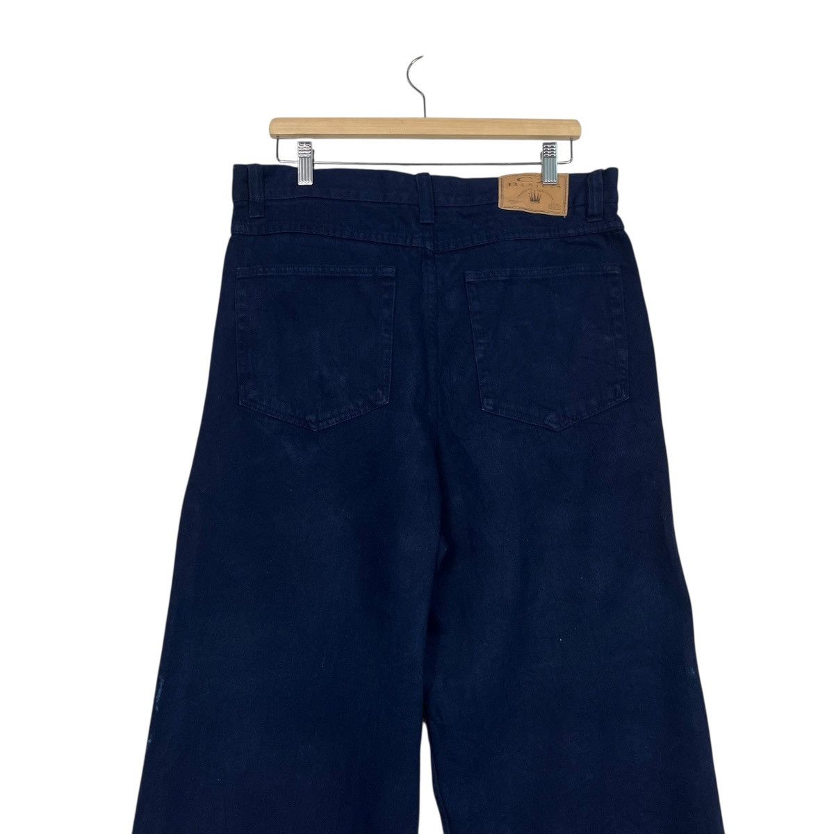 American Apparel Vintage Wideleg Dark Blue Denim Jeans Size US 35 - 9 Thumbnail