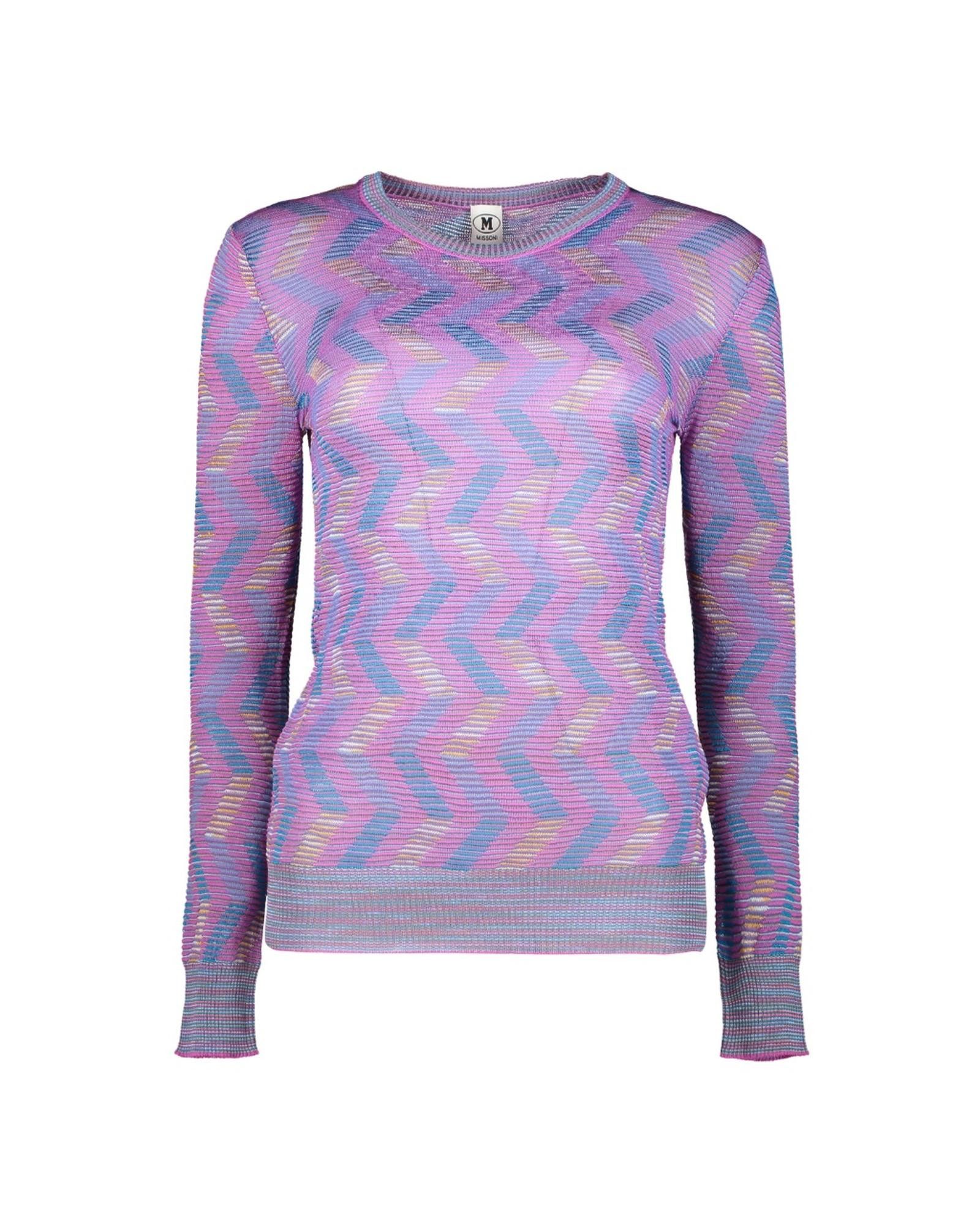 image of Missoni Wool Blend Round Neck Sweater in Violet, Women's (Size Small)