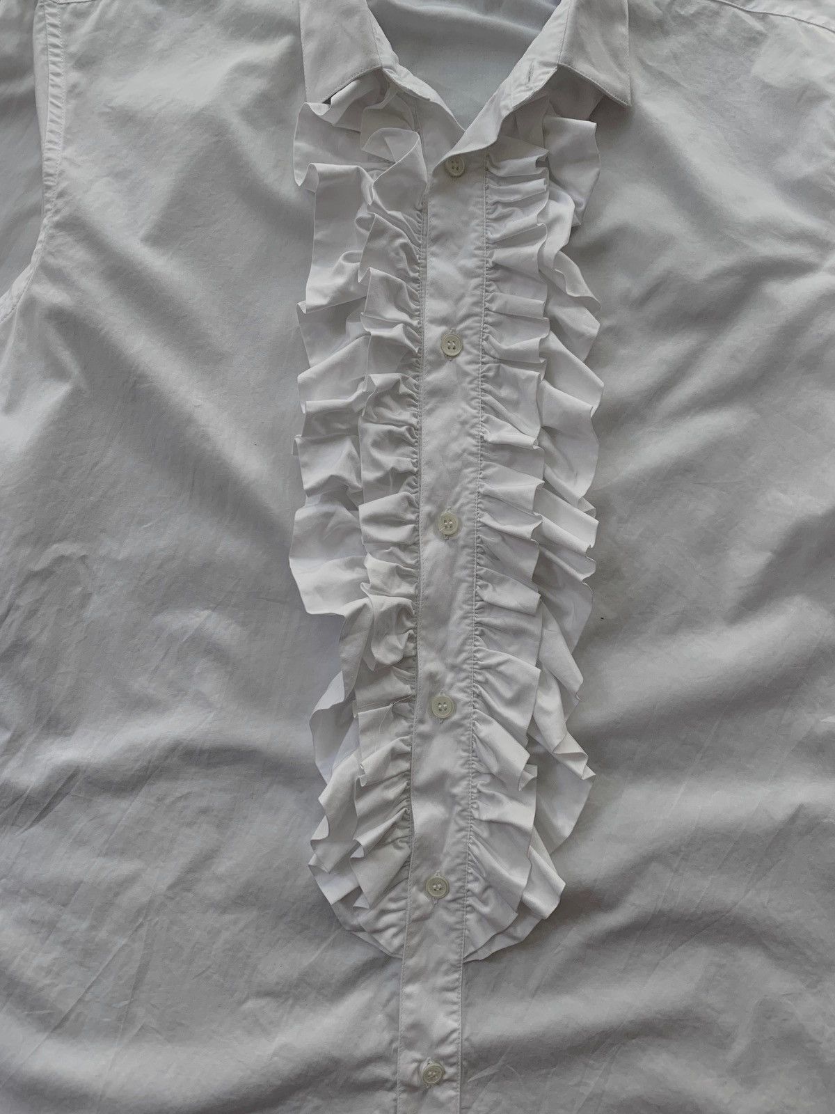 Saint Laurent Paris FREE TAX! Ruffled Ls Shirt by Hedi Slimane Size US M / EU 48-50 / 2 - 5 Thumbnail