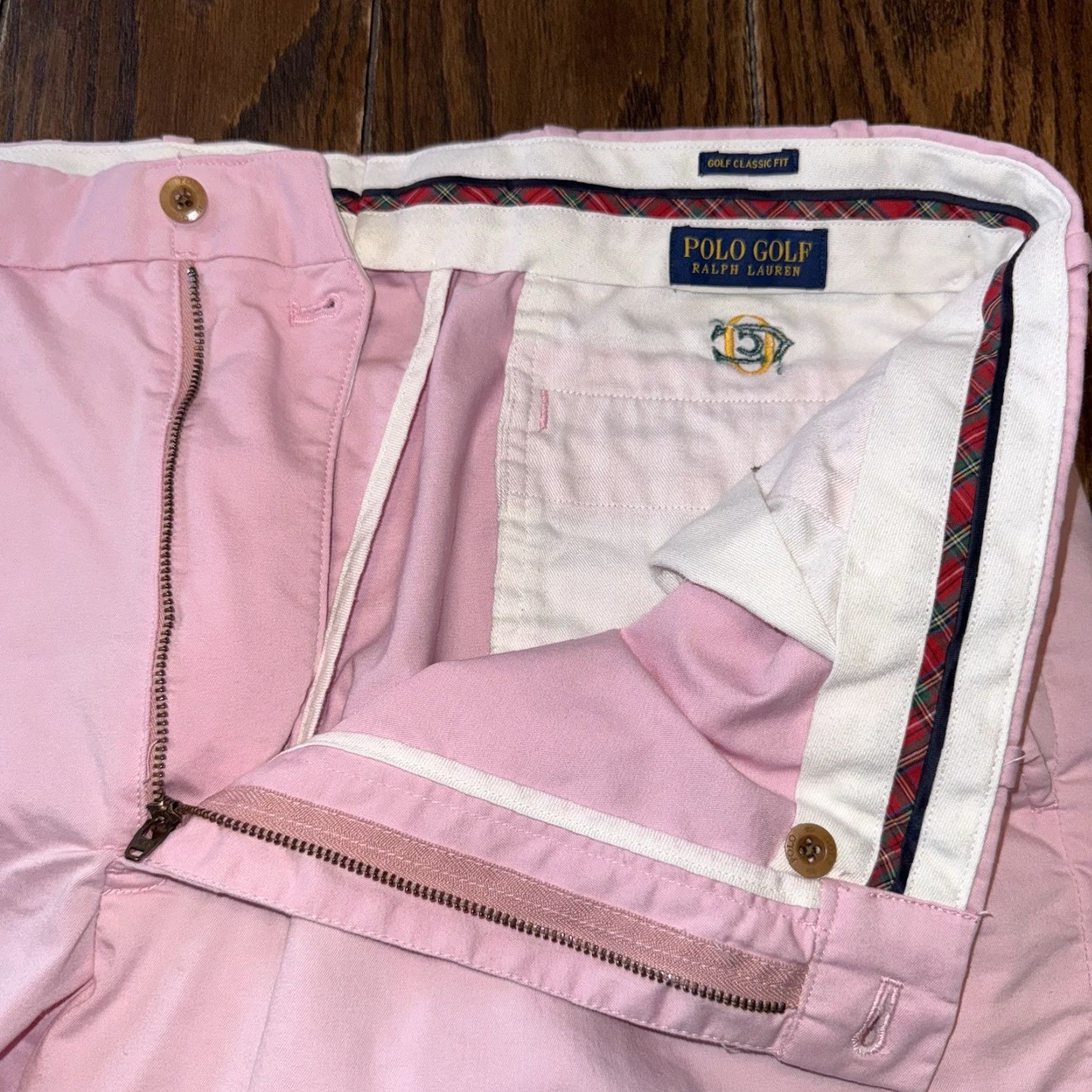 Lululemon Polo Ralph Lauren Shorts Mens 38 Pink Embroidered Oakmont Country Club OCC Chino Casual Men Polyester Knit Moisture Wicking 8.5 Inseam ZZ Size US L / EU 52-54 / 3 - 2 Thumbnail