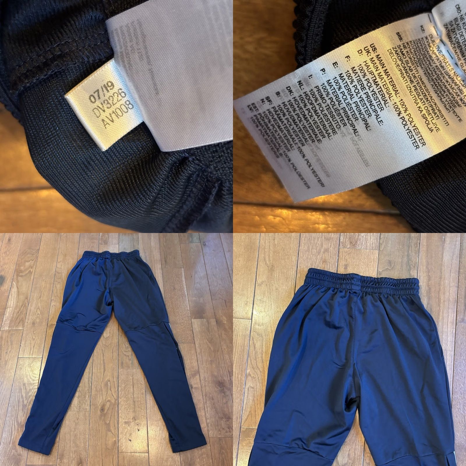 Adidas Mens Adidas Essentials Snap Pants Navy Blue White DV3226 S 30" sz Size US 29 - 8 Thumbnail