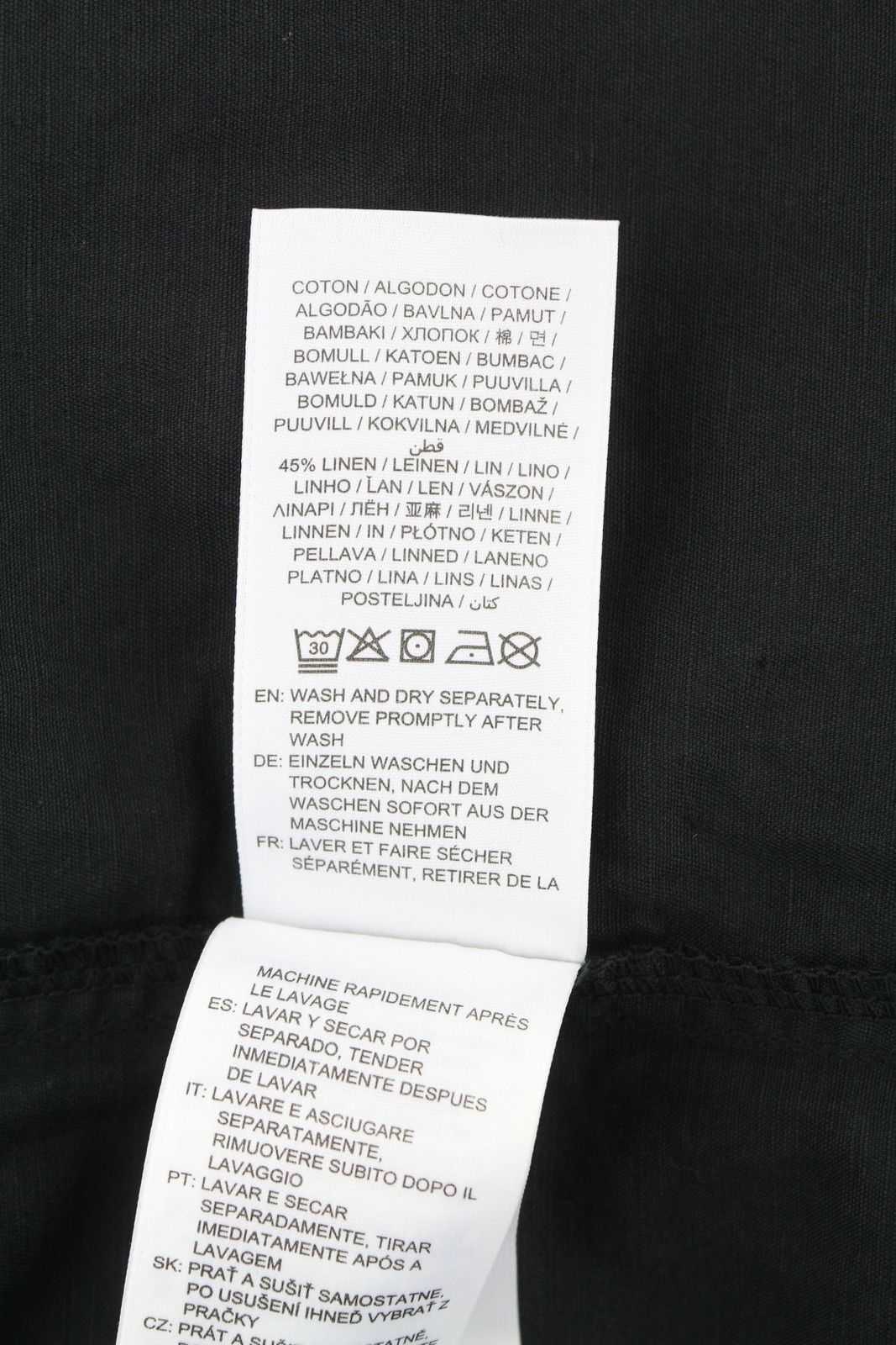 Gant GMNT DYED OVERSHIRT XL Black Linen Blend Button 87520 Size US XL / EU 56 / 4 - 9 Thumbnail