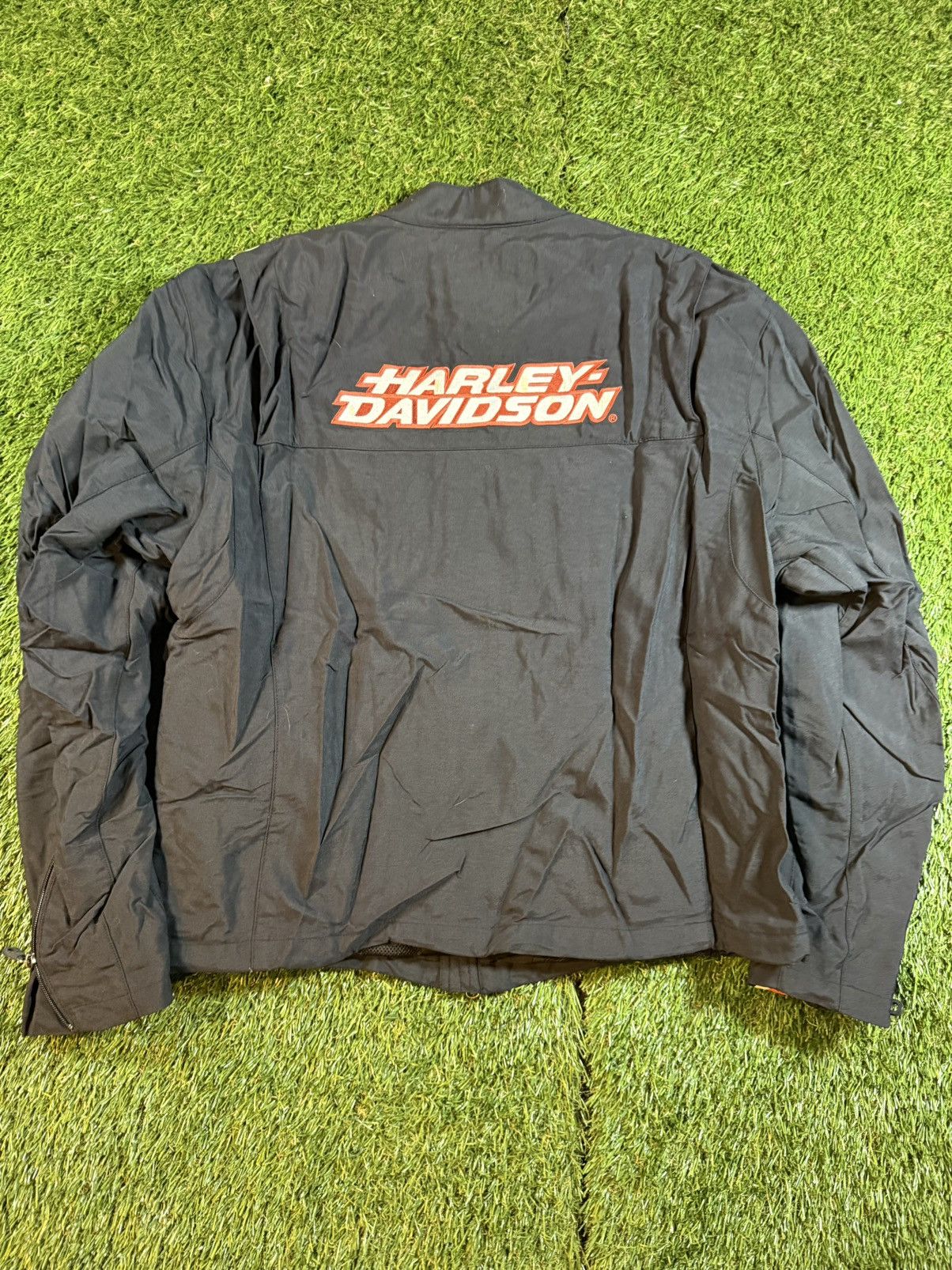 Harley Davidson Vintage 90s Harley Davidson Biker Heavy Motorcycle Jacket Size US XL / EU 56 / 4 - 2 Thumbnail