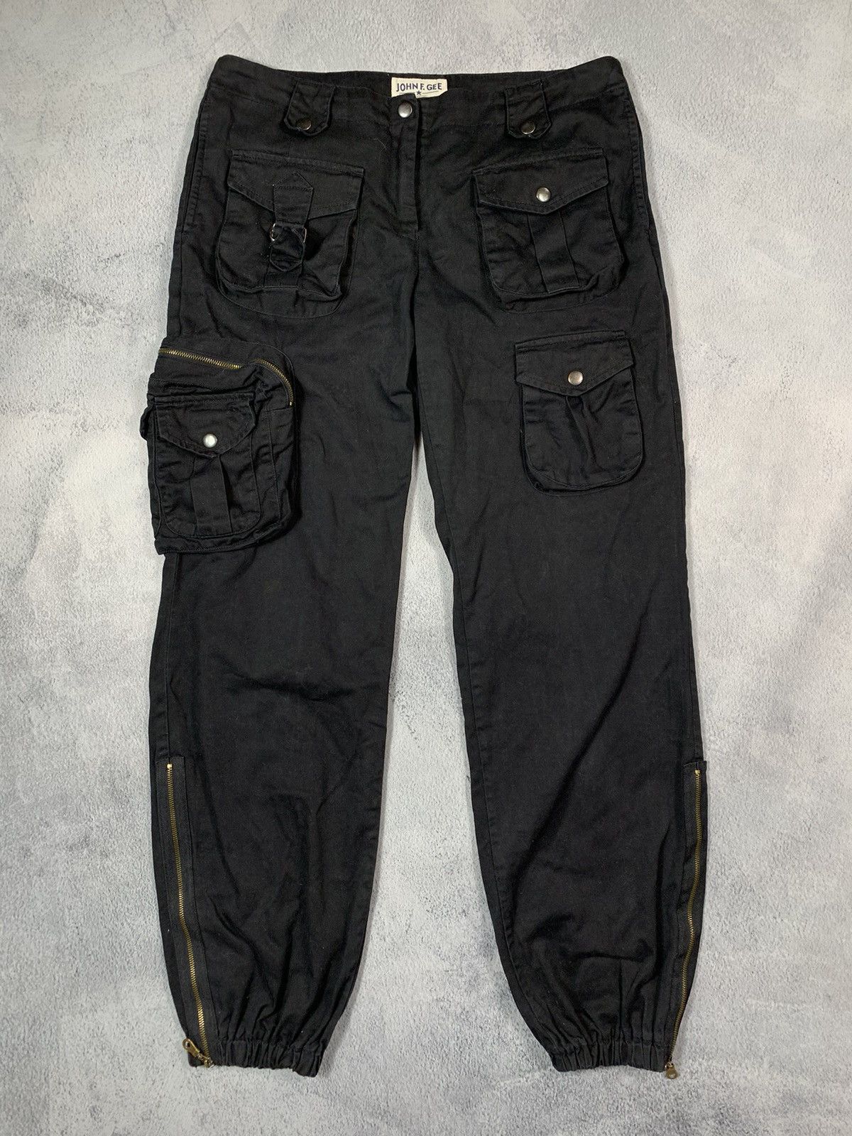 Japanese Brand Vintage Y2K Avant Garde style cargo zip pants bondage opium Size 30" / US 8 / IT 44 - 1 Thumbnail