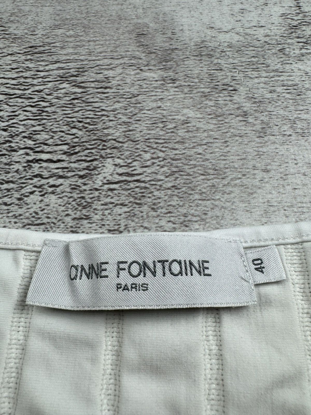 ANNE FONTAINE Anne Fontaine Ivory Textured Size 40 Sleeveless White Luxury Tank Trotter Top Size M / US 6-8 / IT 42-44 - 7 Thumbnail