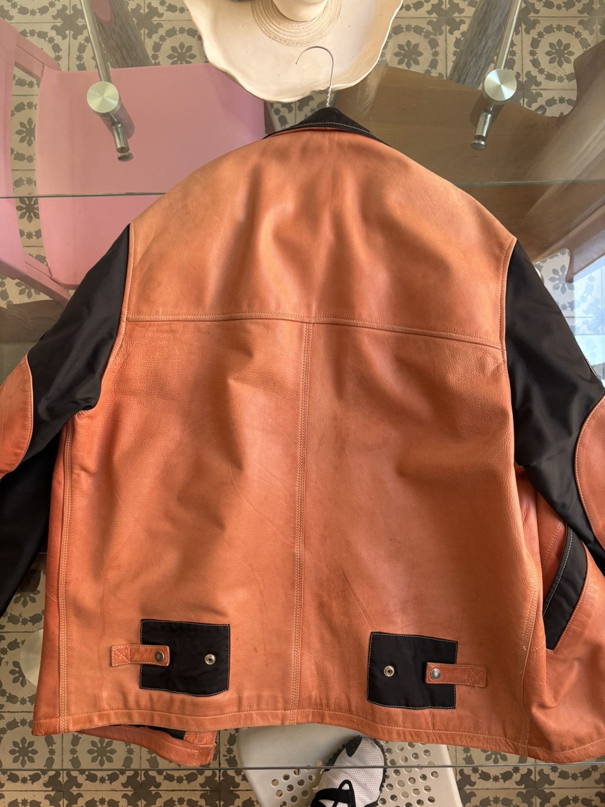 Libero Liberto Orange Leather Jacket Size US XL / EU 56 / 4 - 1 Thumbnail
