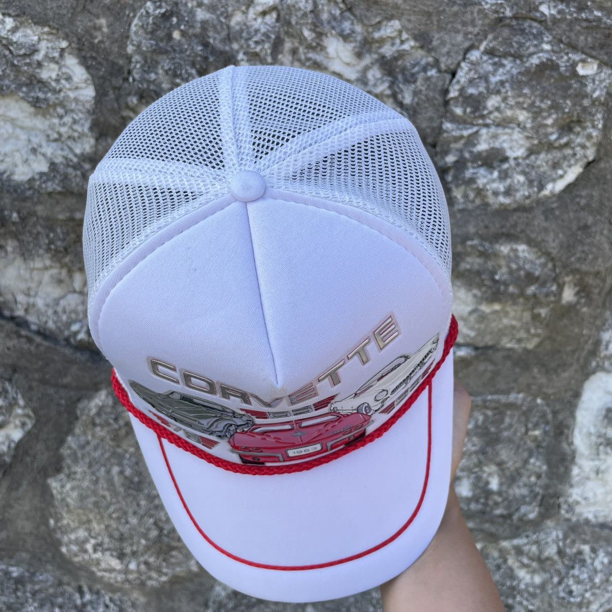 Chevrolet Vintage 80s Chevrolet Corvette Rope Trucker Hat Snapback Size ONE SIZE - 5 Thumbnail