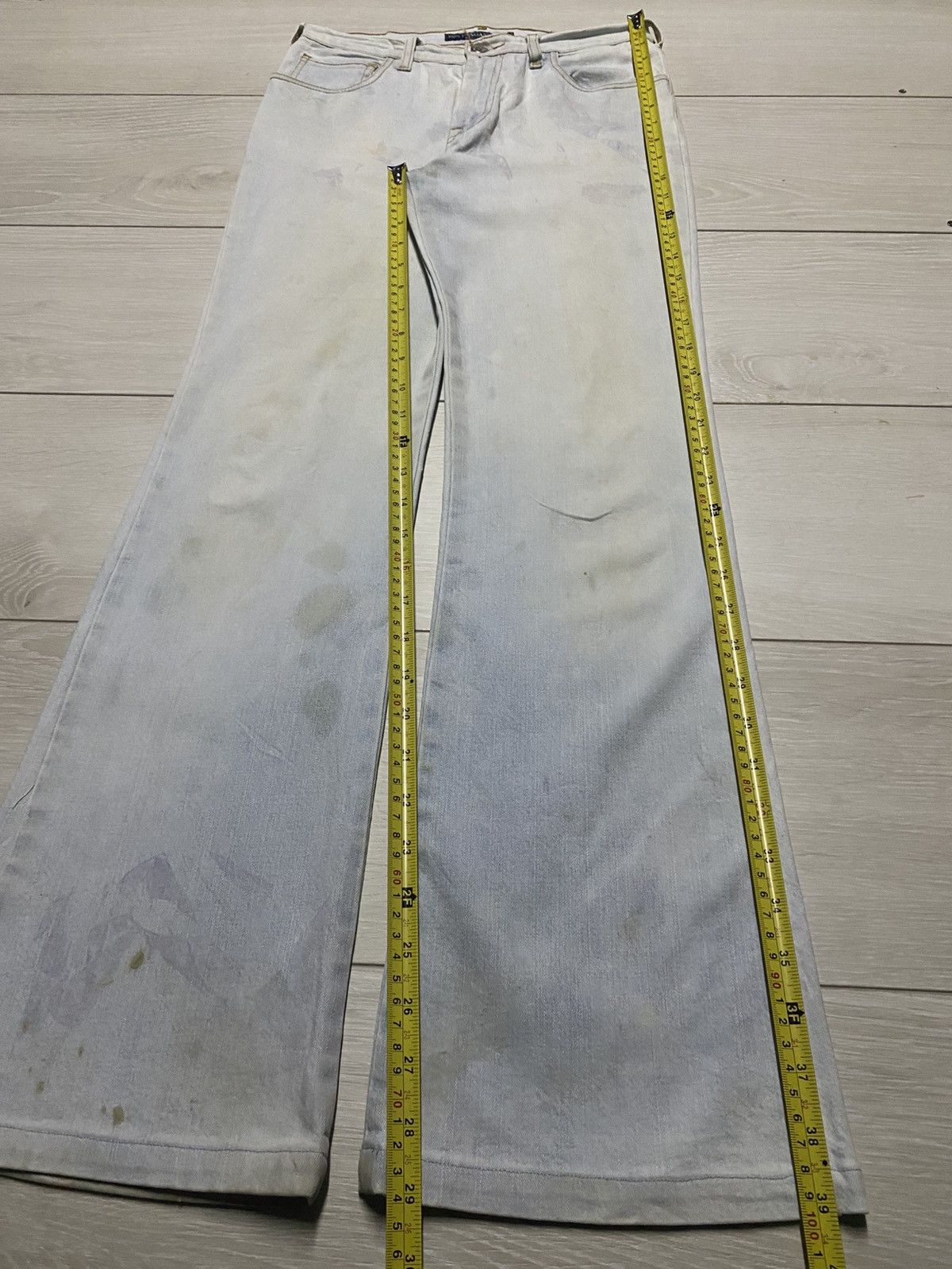 Vintage Vintage Desgaste Euro Claw Mark Flare Jeans Size 26" / US 2 / IT 38 - 13 Thumbnail