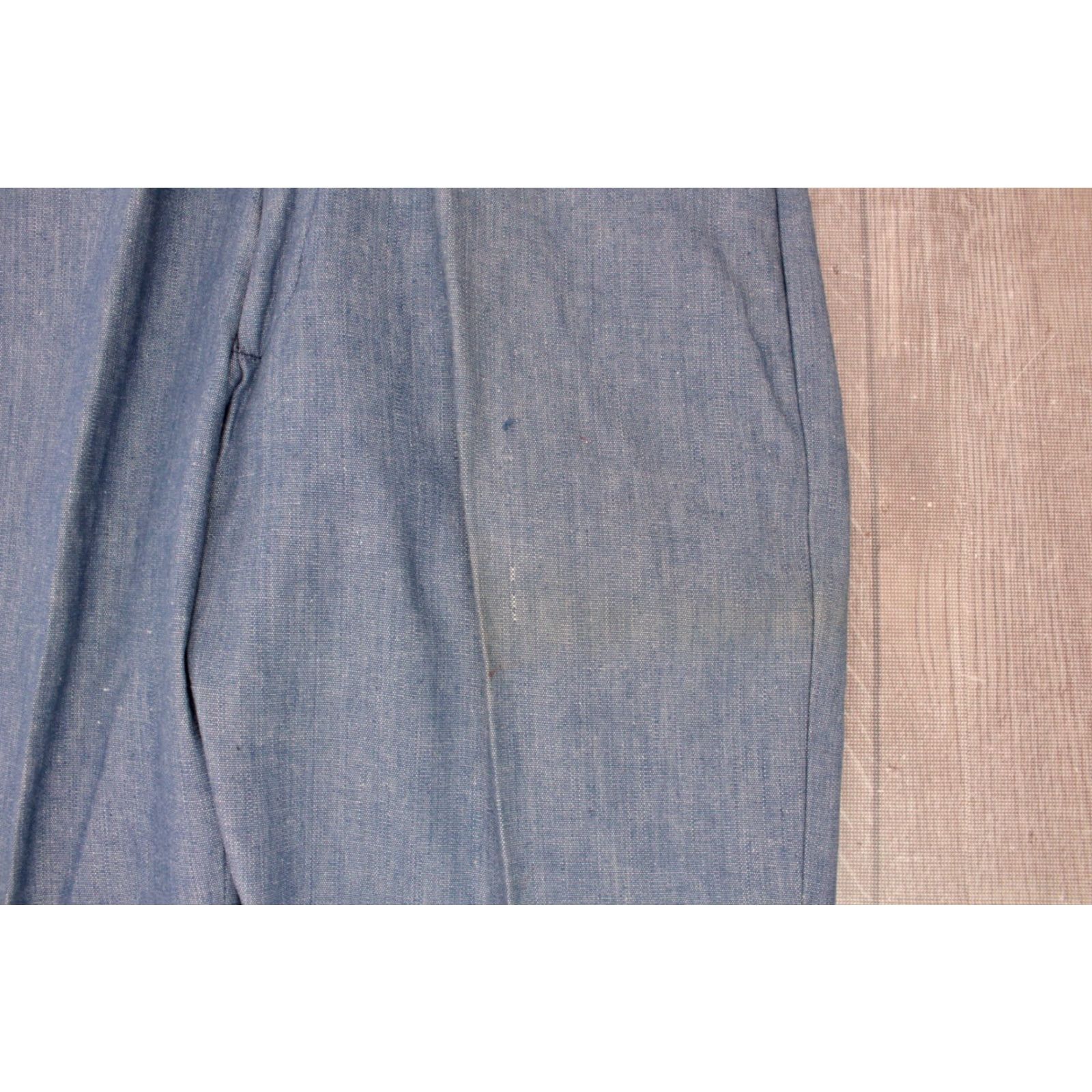 Vintage Stephens 60s 70s NOS Vintage Blue Flared Pants 31x31 Mens Trousers 1960s 1970s 60s 70s Pants Mens Blue Stephens Flared NOS Vintage Size US 31 - 3 Thumbnail