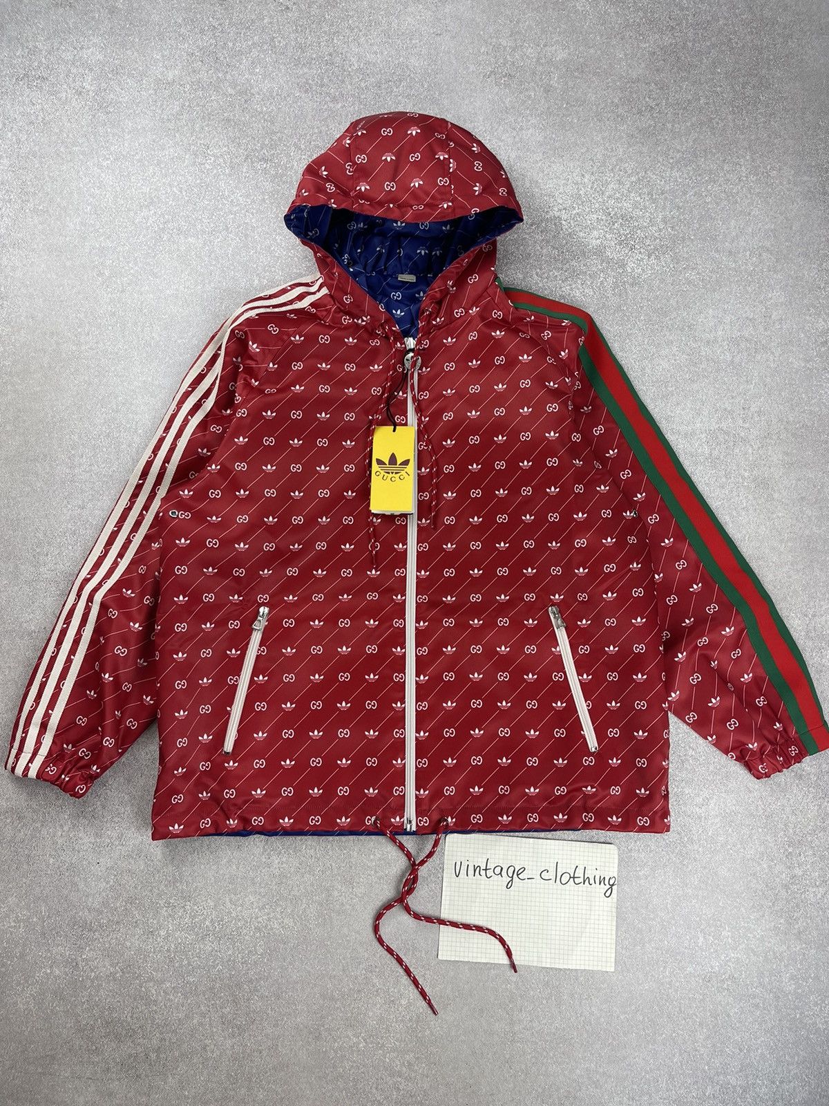 Gucci Adidas x Gucci Reversible Jacket Red/Blue Size 40 Size S / US 4 / IT 40 - 1 Thumbnail