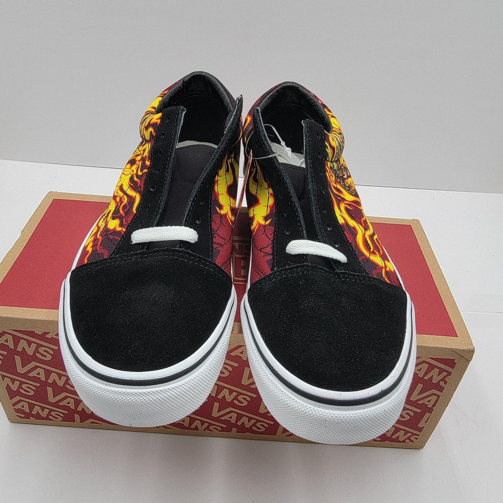 Vans Vans Old Skool Mens Sz 9.5 Black Samurai Rising Flames Skate Size US 9.5 / EU 42-43 - 3 Thumbnail