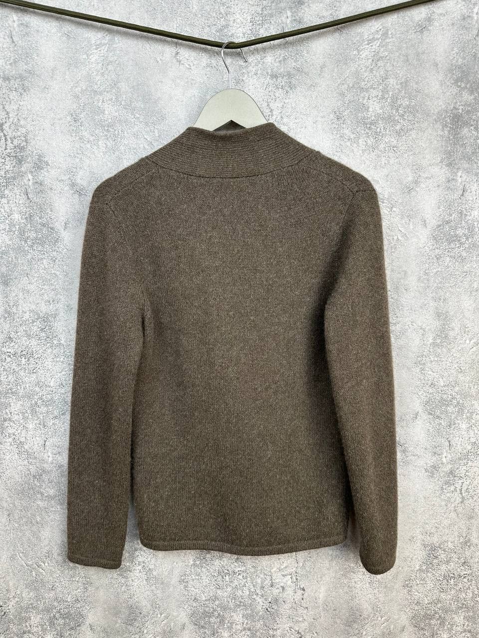 Other Cashmere Polo Club V-Neck Cardigan 100% Cashmere Taupe Size L / US 10 / IT 46 - 2 Thumbnail