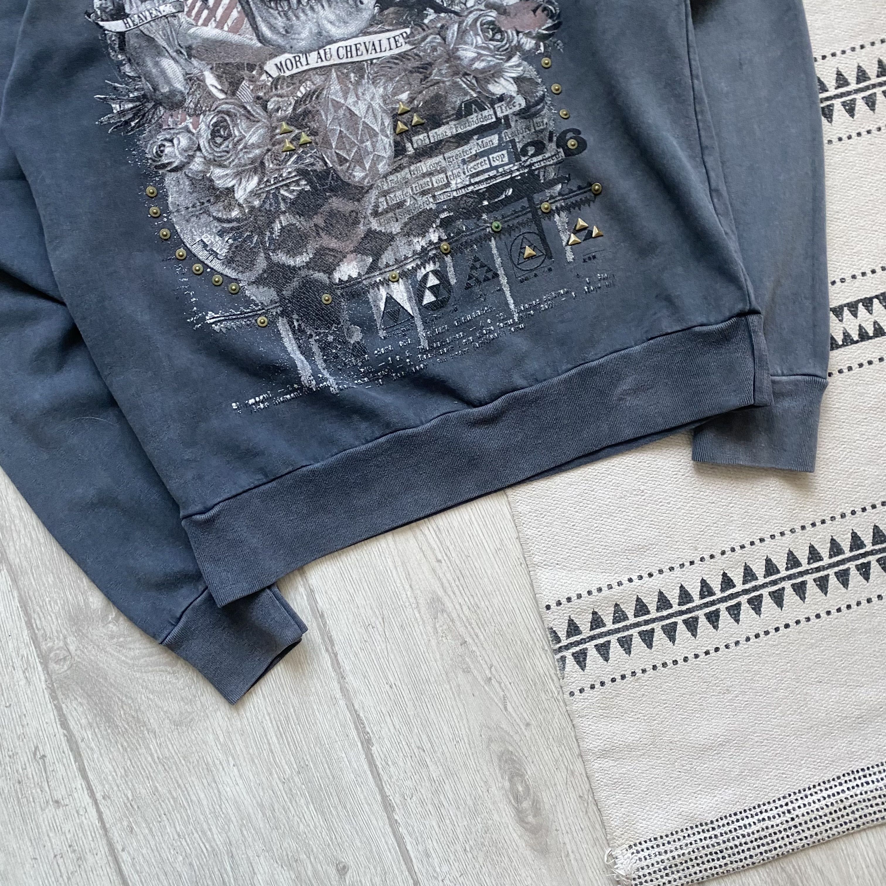 If Six Was Nine Vintage Affliction Style Skul Sweatshirt Y2K opium Size US M / EU 48-50 / 2 - 3 Thumbnail