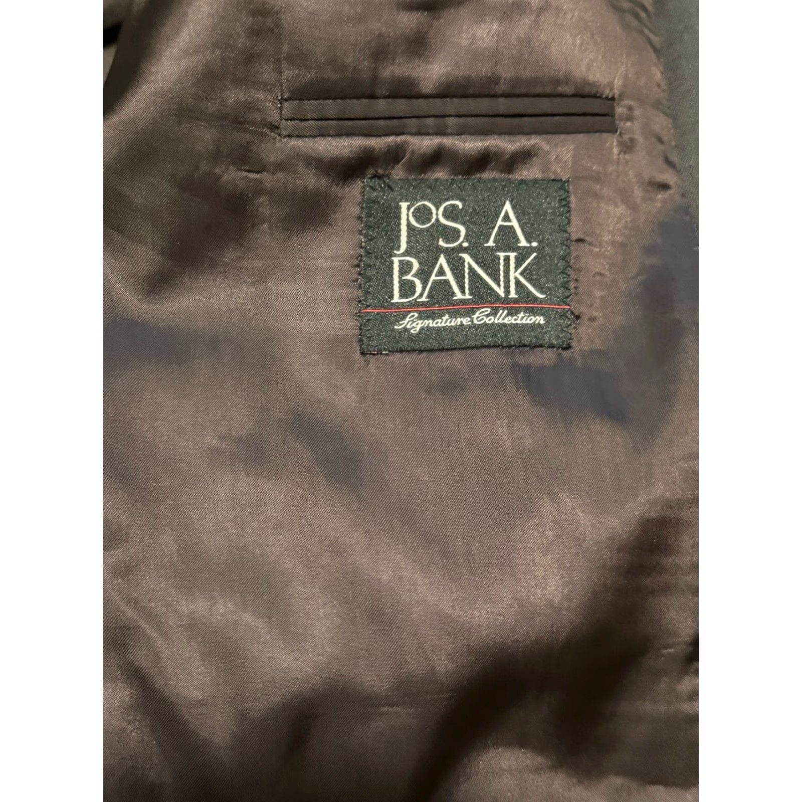 Vintage Jos A Bank Blazer Wool Silk Blend 48R Gray Two Button Mens Regular Size 48R - 3 Thumbnail