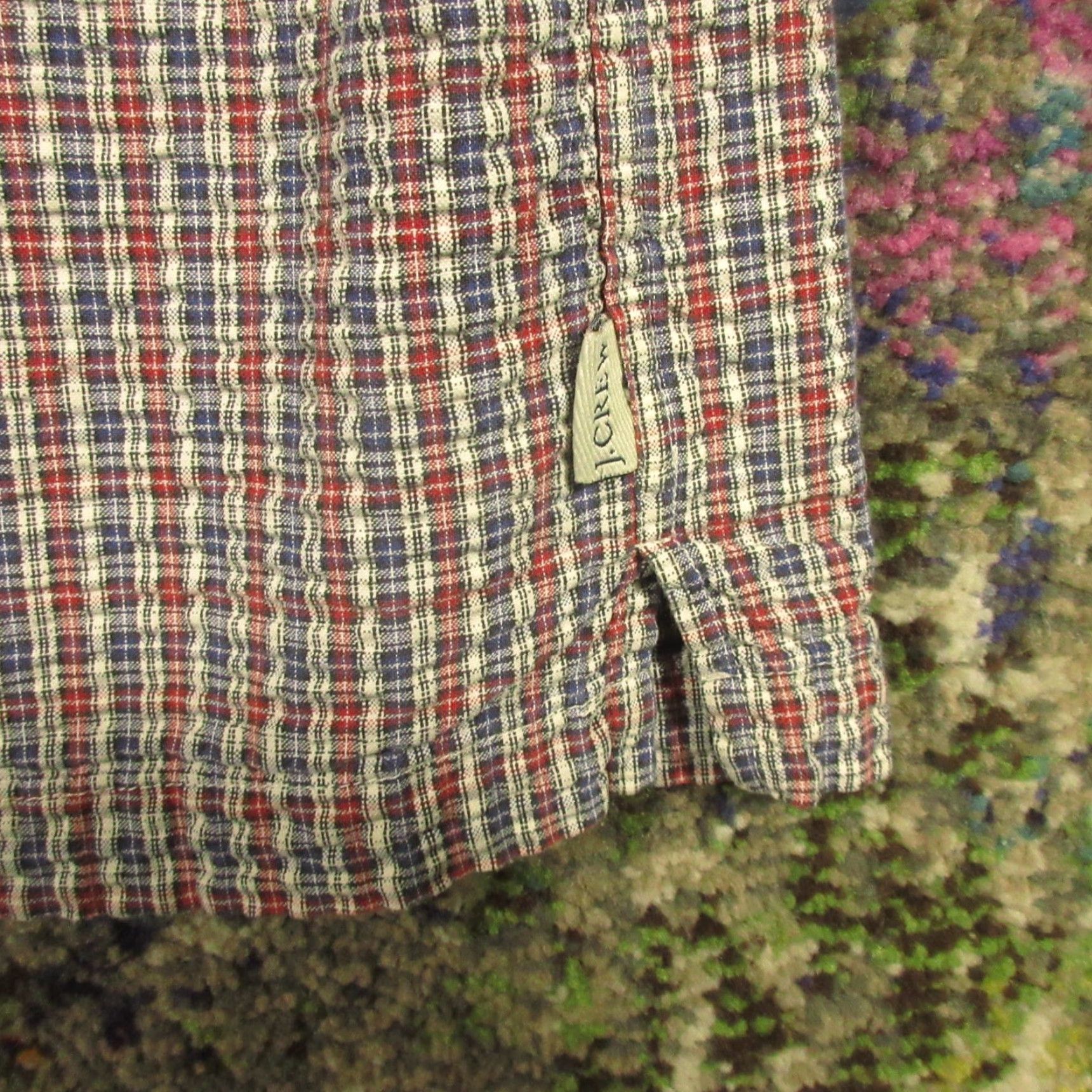 J.Crew J.CREW Seersucker Short Sleeve Button Shirt Mens XL Multicolor Striped Classic Pocket Button-Up Shirt Size US XL / EU 56 / 4 - 5 Thumbnail