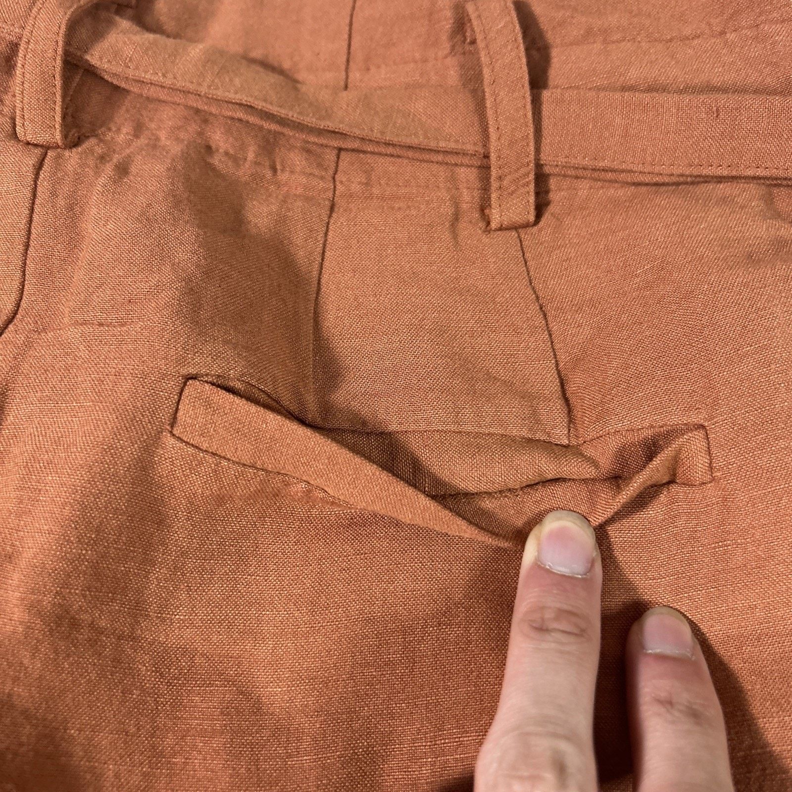 Madewell Baggy Linen Paperbag Pants 28x25 Hamilton Boho Cottage Belt Size 26" / US 2 / IT 38 - 8 Thumbnail