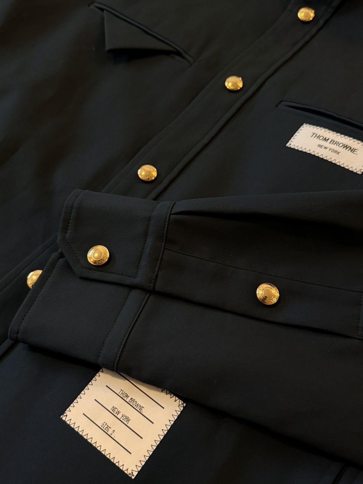 Thom Browne [NWT] Thom Browne Inside-Out Mackintosh Shirt Jacket - Navy Size US M / EU 48-50 / 2 - 4 Thumbnail