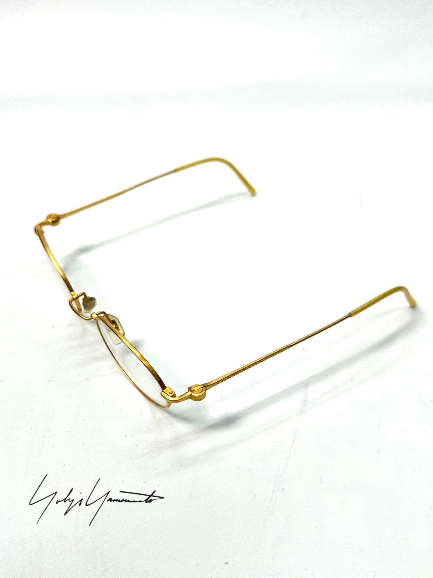 Yohji Yamamoto Yohji Yamamoto Pour Homme Gold Framed Nerd Glasses Size ONE SIZE - 2 Thumbnail