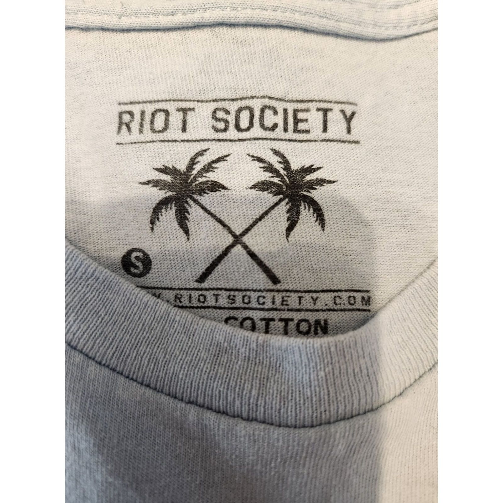 Vintage Riot Society California Knows How To Party Blue T-Shirt Size S Mens Short Sleeve Crew Neck Graphic Print Vintage: No Size US S / EU 44-46 / 1 - 2 Thumbnail