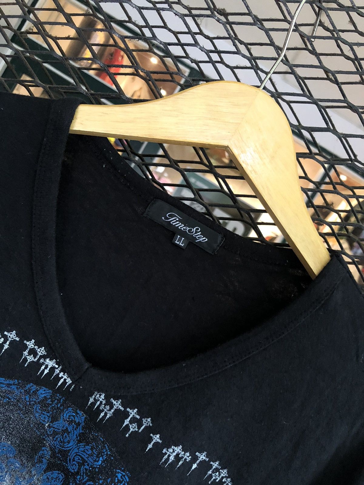 If Six Was Nine × Japanese Brand × Le Grande Bleu (L.G.B.) JAPANESE TIME STEP POEM SKULL GOTHIC LONGSLEEVE Size US L / EU 52-54 / 3 - 6 Thumbnail