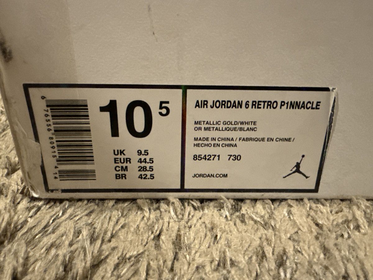 Nike Nike Air Jordan 6 Retro “Pinnacle” Size US 10.5 / EU 43-44 - 13 Thumbnail