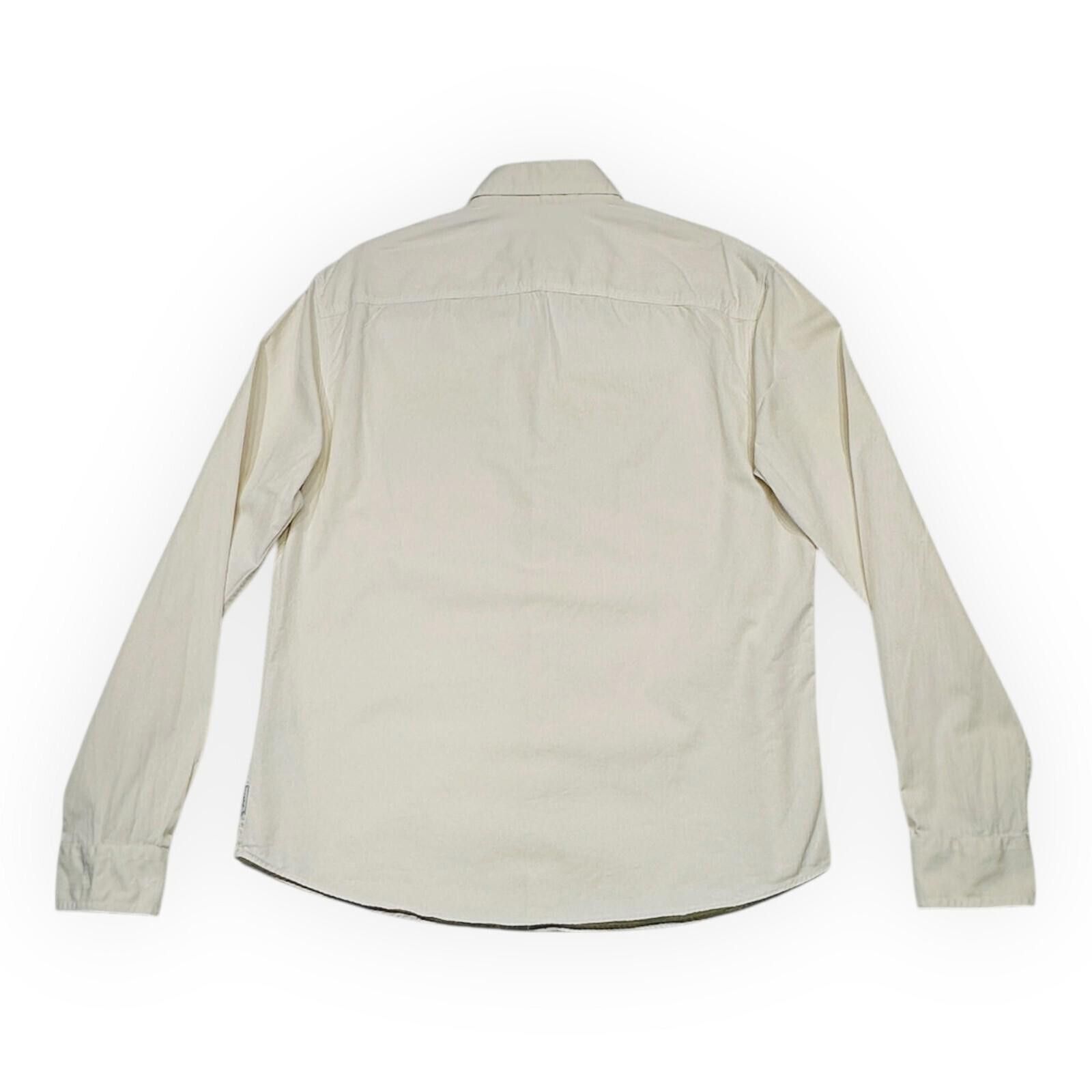 Other Armani Jeans Shirt Men's UK Size L Beige Plain Long Sleeve Size 42R - 4 Thumbnail