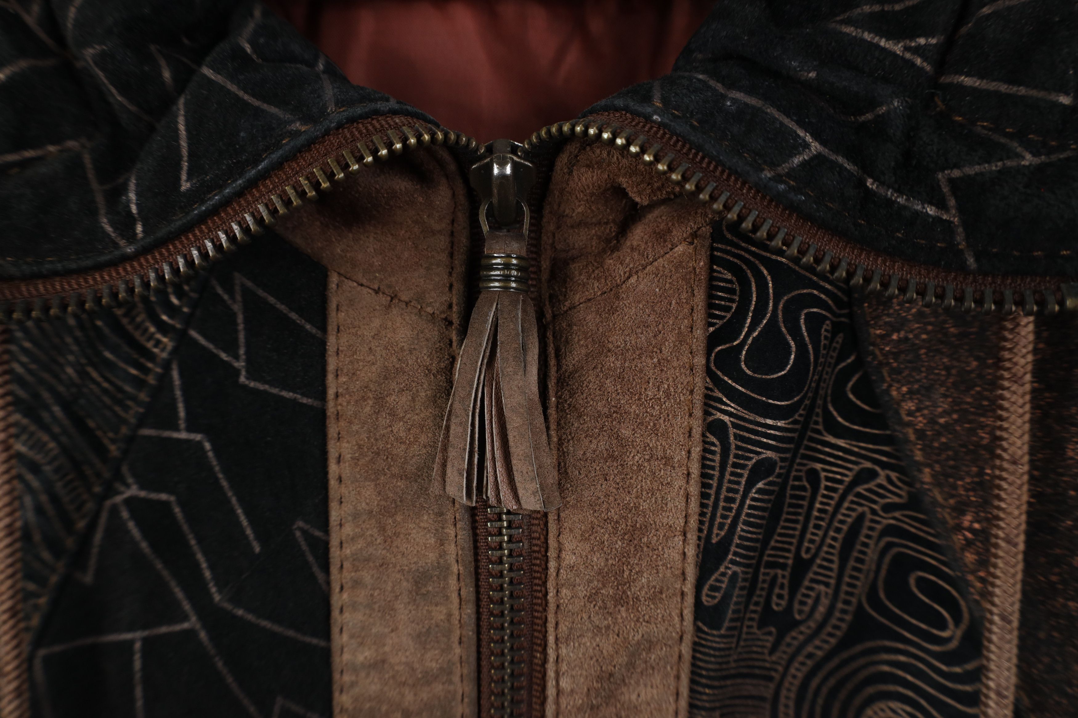 Vintage Vintage 90s Streetwear Patchwork Suede Leather Jacket Size L / US 10 / IT 46 - 5 Thumbnail