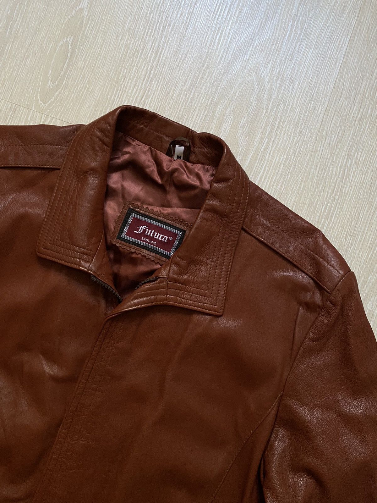 Futura × Leather Futura Leather Cropped Distressed Jacket Avant Garde Size US M / EU 48-50 / 2 - 2 Thumbnail