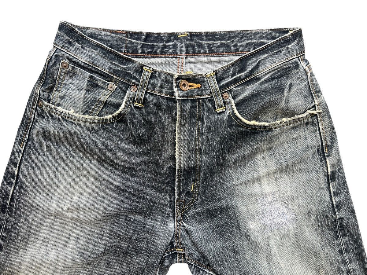 Edwin Vintage Edwin 505ZX Selvedge Distressed Denim Jeans 31x31 Size US 31 - 7 Thumbnail