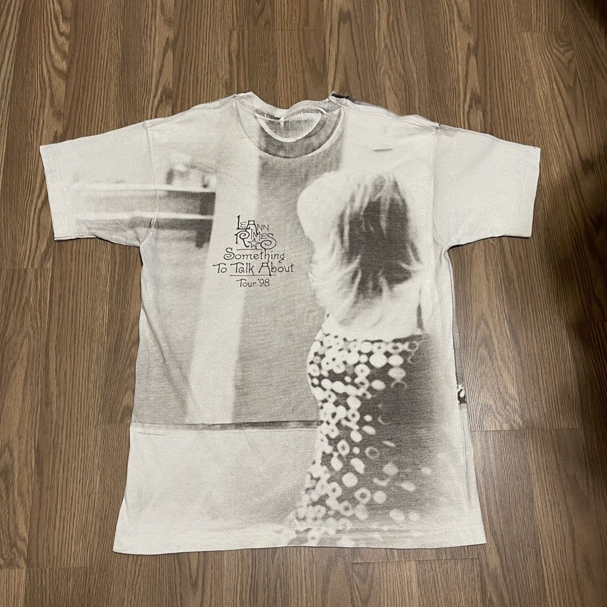 Vintage VINTAGE 1998 LEANN RIMES SOMETHING TO TALK ABOUT TOUR TEE Size US XL / EU 56 / 4 - 4 Thumbnail