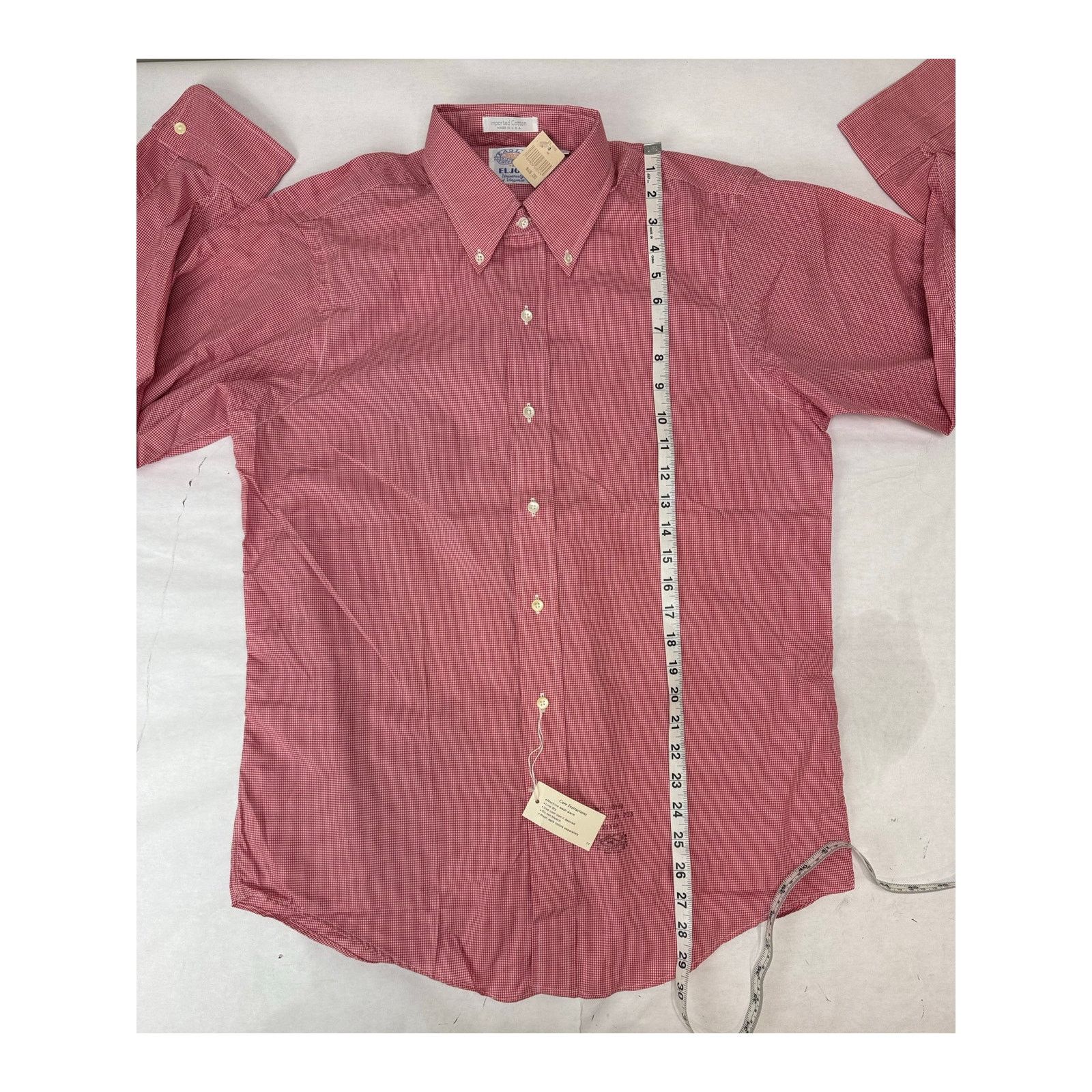 Other Vintage NWT Eljo's Button-Down Shirt Micro Check 15.5*32 Size US L / EU 52-54 / 3 - 4 Thumbnail