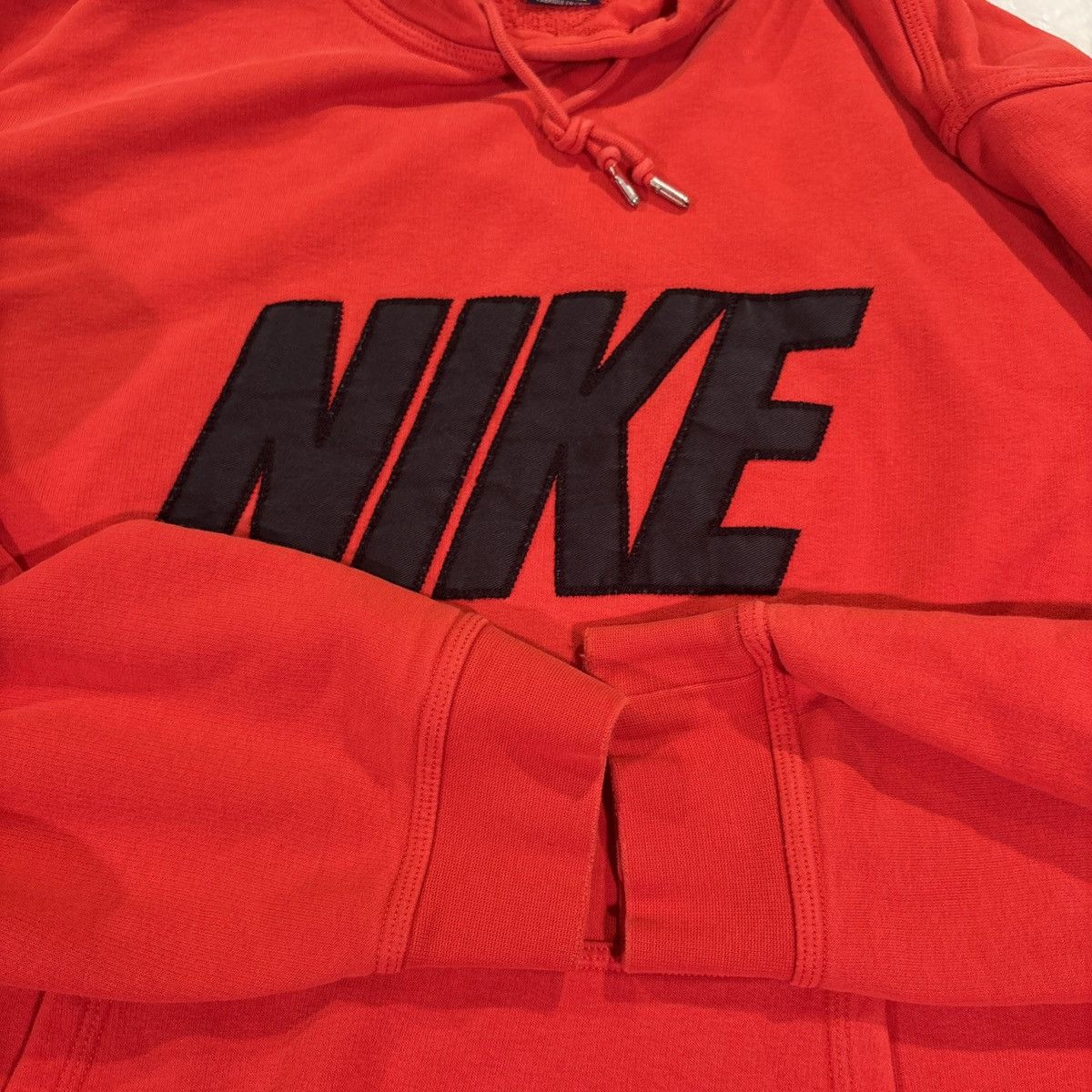 Nike Vintage Nike Hoodie Men XXL Red Center Spellout Hoodie Size US XXL / EU 58 / 5 - 6 Thumbnail