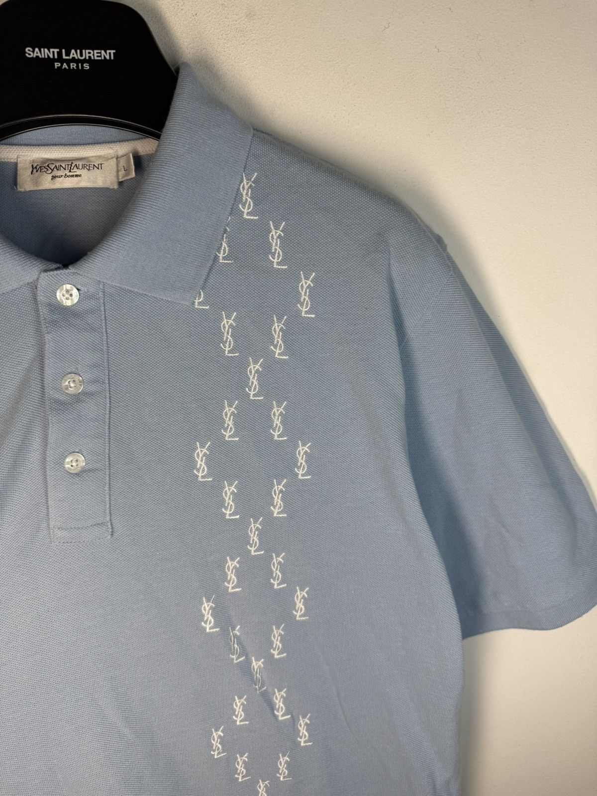 Yves Saint Laurent Monogram YSL Polo Blue YSL T-shirt YSL Shirt Size US L / EU 52-54 / 3 - 15 Thumbnail