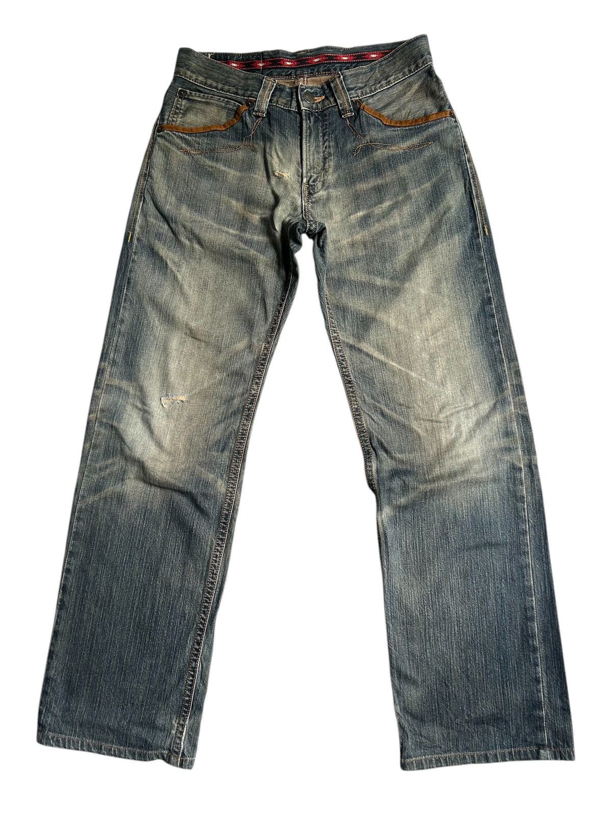 Kapital Vintage Edwin Navajo Rusty Distressed Denim Jeans Size US 32 / EU 48 - 11 Thumbnail