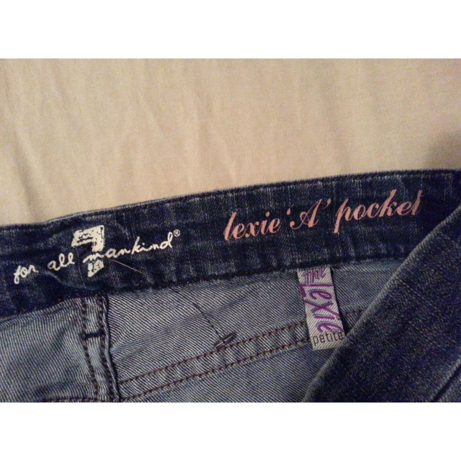 7 For All Mankind Womens 7 For All Mankind Jeans 28 Petite Lexie A Pocket Denim 30x30 Blue Pants Jeans Size 28" / US 6 / IT 42 - 4 Thumbnail