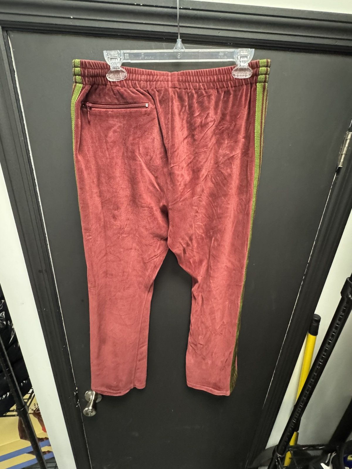 Needles Needles Narrow Track Pant Bordeaux Red Size US 36 / EU 52 - 2 Thumbnail