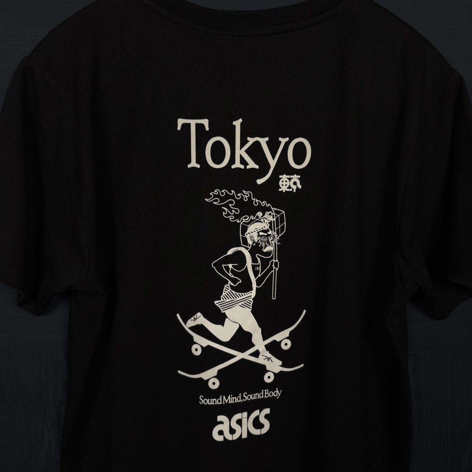 Asics × Japanese Brand × Vintage 🇯🇵ASICS JAPAN Tokyo Sound Mind, Sound Body T Size US M / EU 48-50 / 2 - 1 Thumbnail