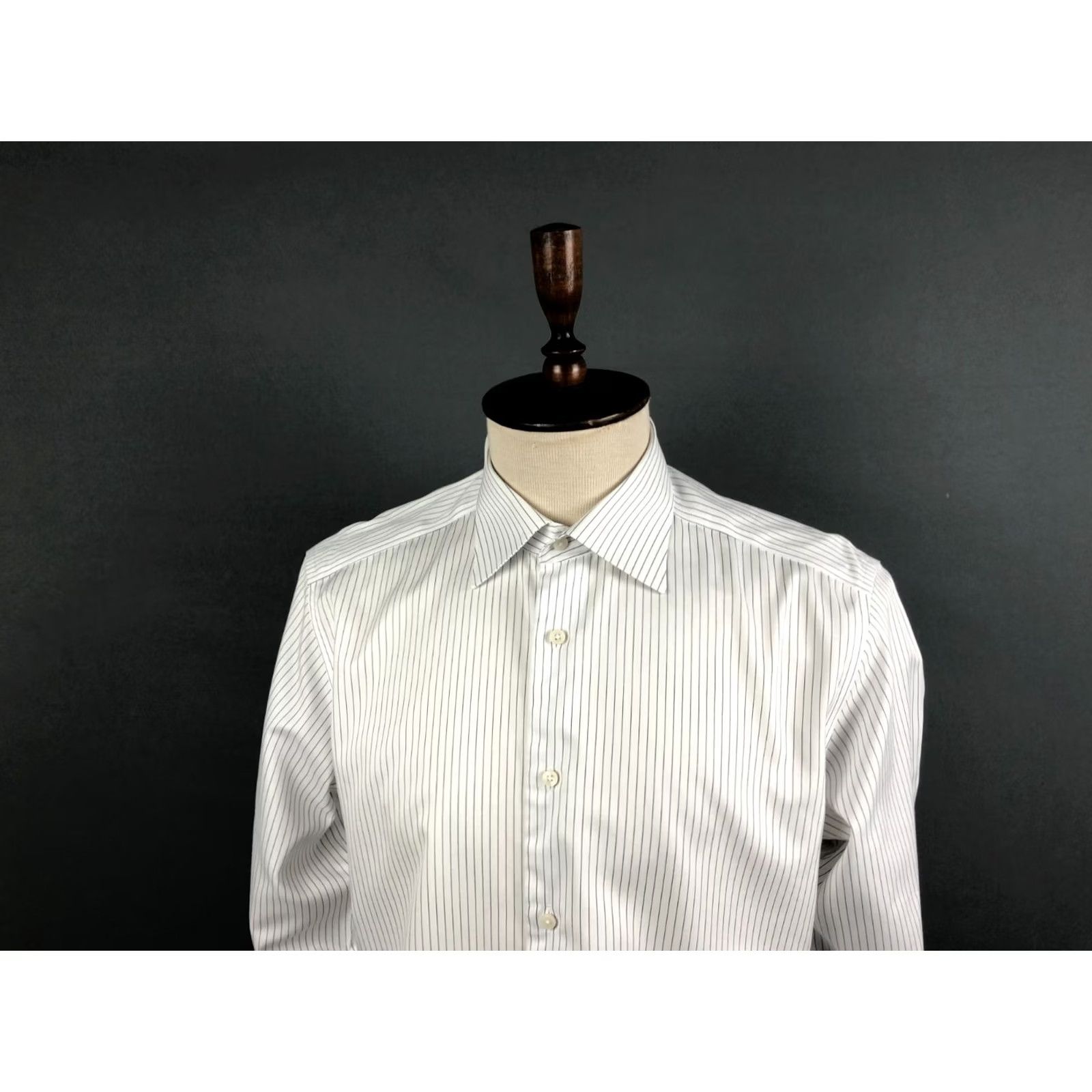 Suitsupply Suitsupply Traveller Shirt 41/16 White Cotton Striped Long Sleeve Button-Up Casual Mens Size US L / EU 52-54 / 3 - 5 Thumbnail
