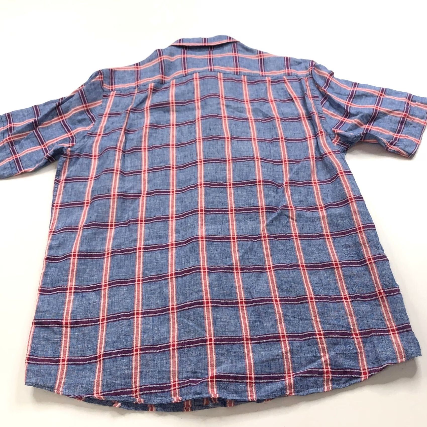 Rodd & Gunn Rodd & Gunn Button Linen Blend LG SS Casual No Pocket Collared Shirt Blue MINT Mens L Cotton Linen Blend Button-Up Plaid" Size US L / EU 52-54 / 3 - 7 Thumbnail