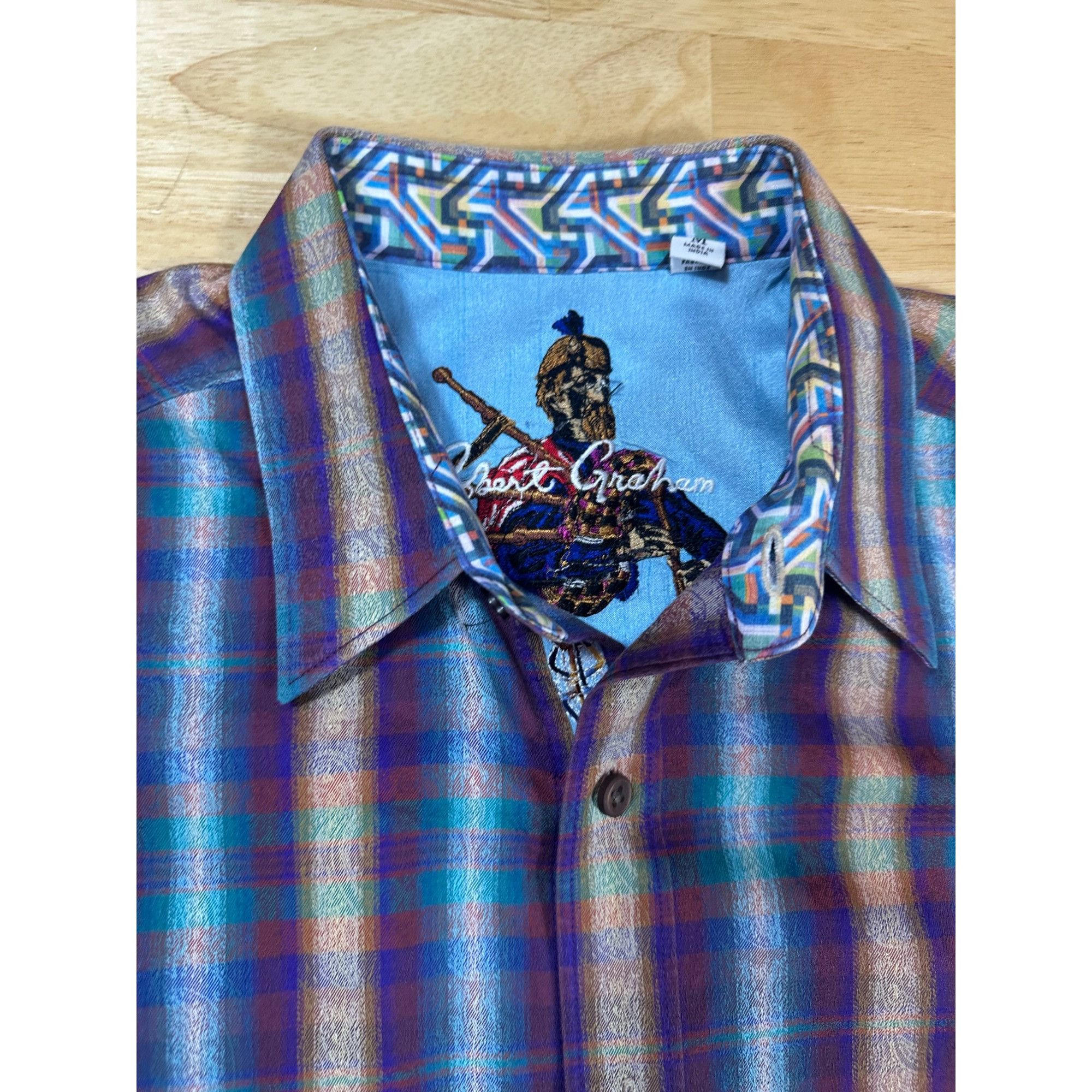 Robert Graham Robert Graham Purple Beige Plaid Men's Long Sleeve Button Do Size US M / EU 48-50 / 2 - 6 Thumbnail